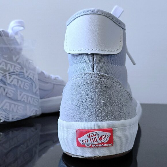 Vans Women's The Lizzie Canvas Sneaker in Cool & Unique Dusty Blue / White - Picture 8 of 13